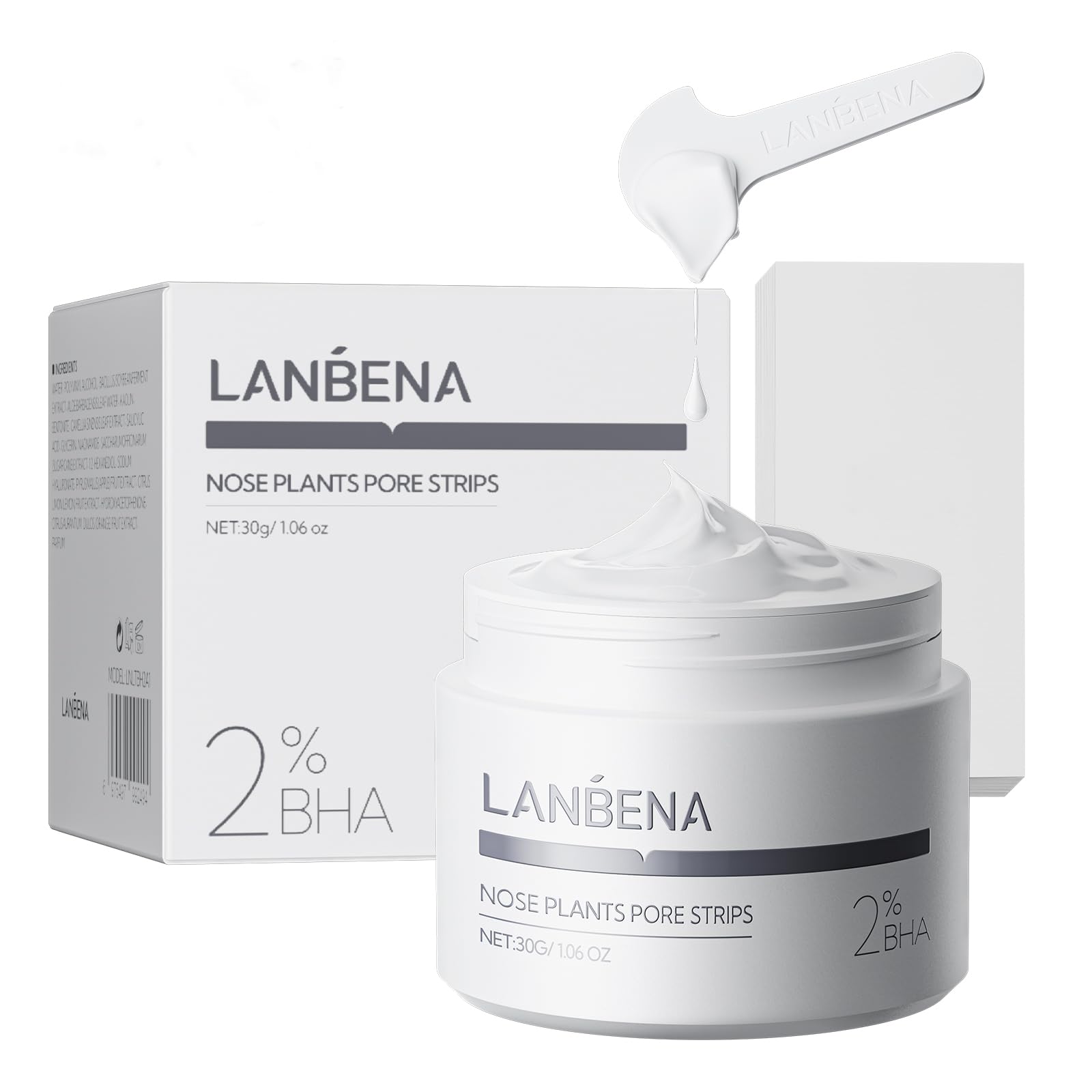 LANBENA Blackhead Remover, Nose Plants Pore Strips Deep Cleansing Peel off Mask & 60Pcs Nose StripsBlack Heads Remover from Face