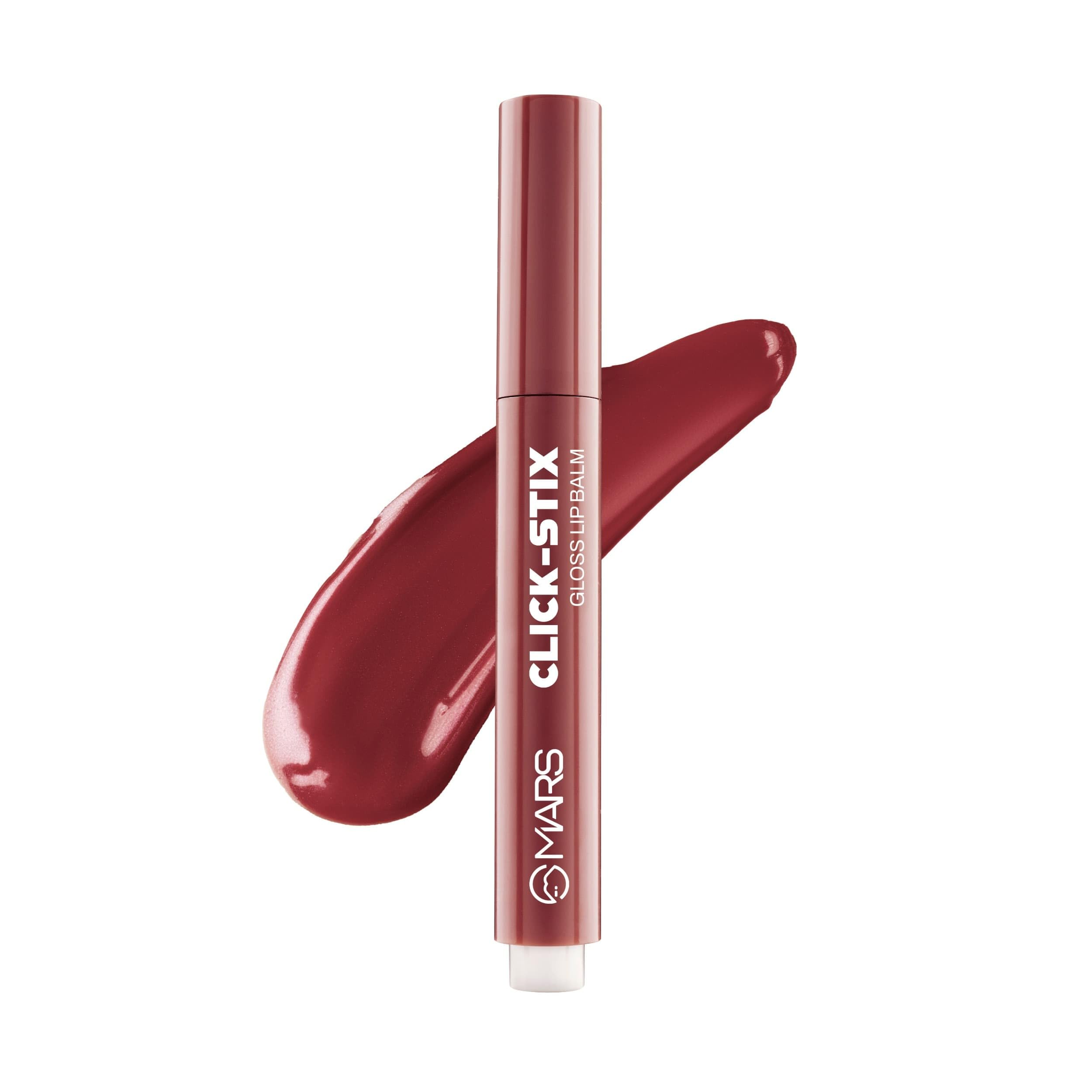 Mars Click Stix Gloss Lip Balm (2.0 Gm) (04Cherry Glaze) | High Pigmented | UltraGlossy Finish | NonSticky | Hydration | Enri