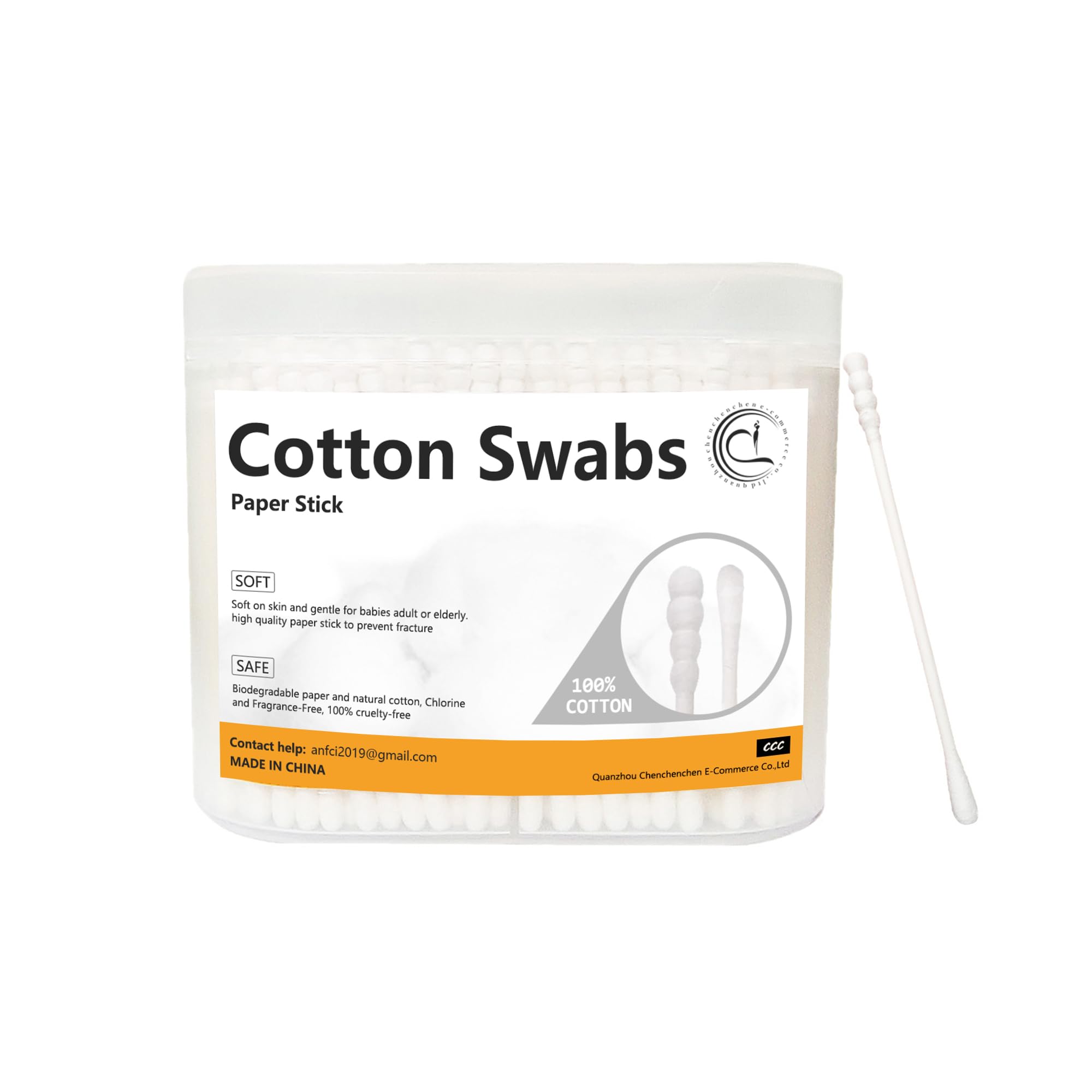 2000pcs Tiny Cotton Buds, with Round & Spiral, Suitable for Baby Ear Nose Clean,Cosmetics,Personal Hygiene