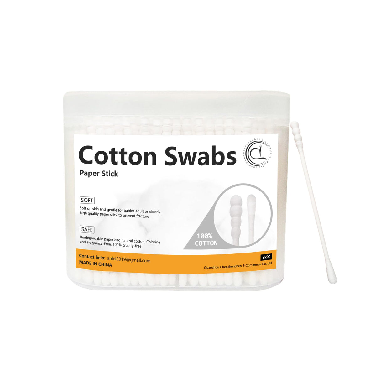 2000pcs Tiny Cotton Buds, with Round & Spiral, Suitable for Baby Ear Nose Clean,Cosmetics,Personal Hygiene