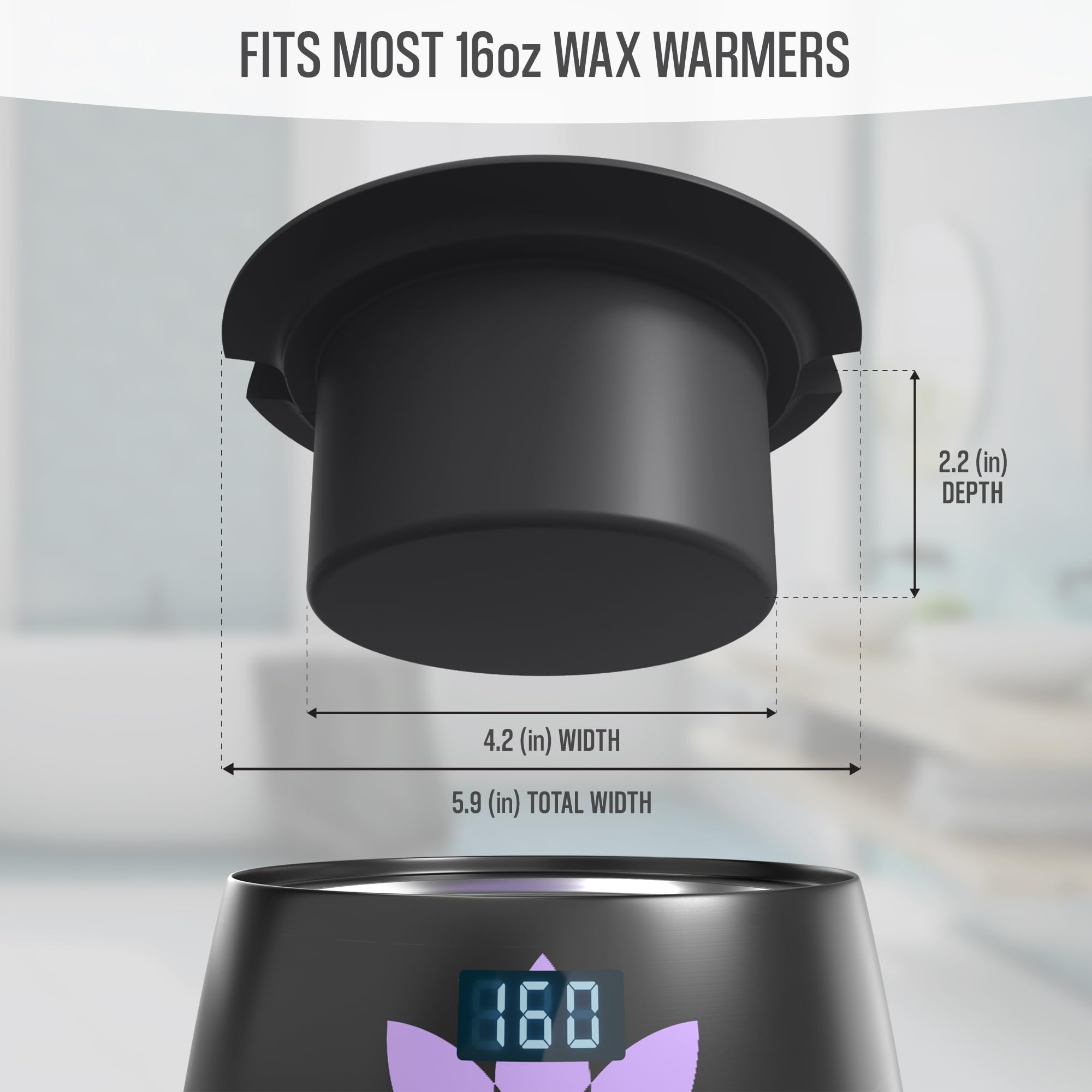 Tress Wellness Wax Warmer Silicone Liner - Easy to Clean with 2x Silicone Spatulas Compatible with 16oz Electric Waxing Kit