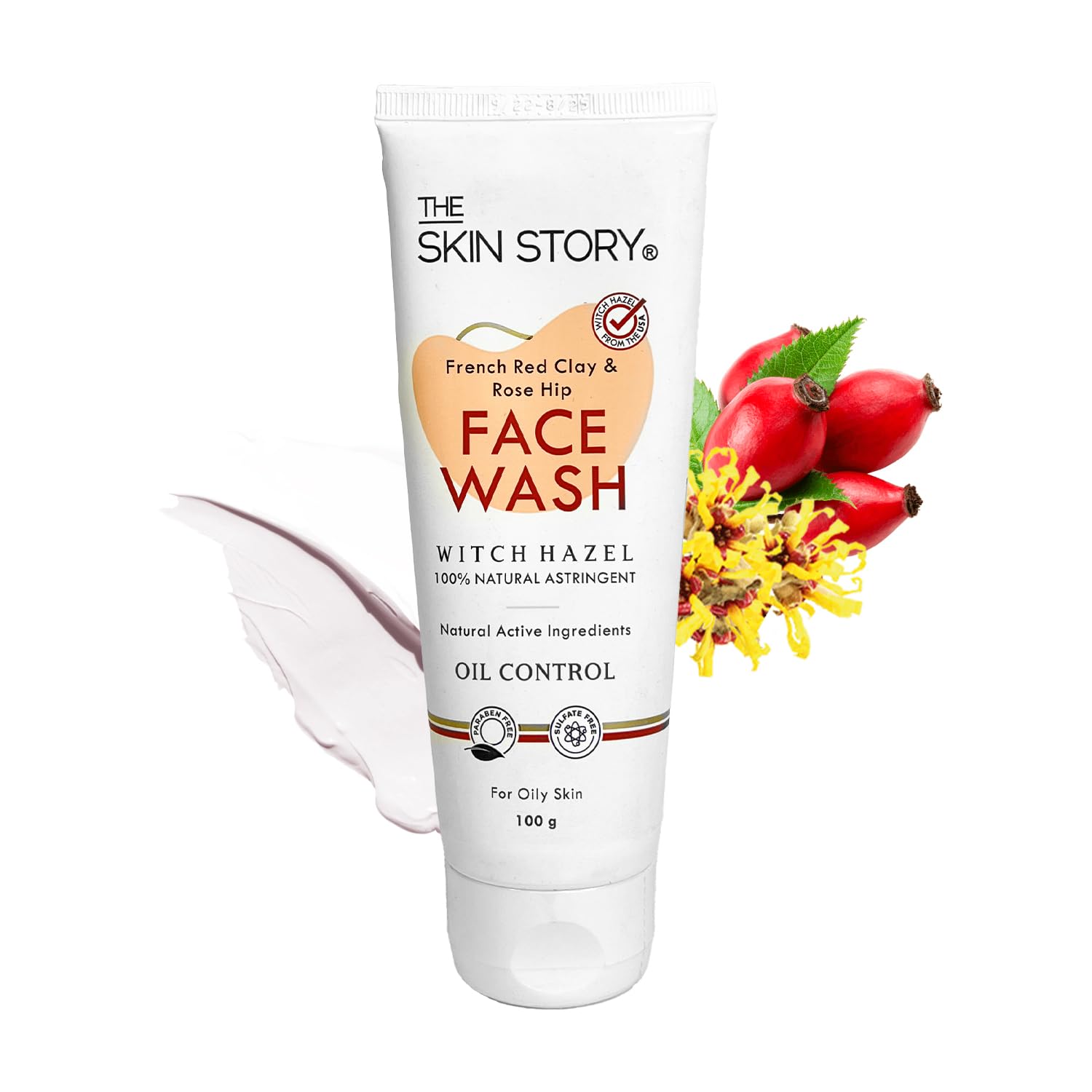The Skin Story Pore Gentle Cleansing Face Wash To Remove Excess Oil & Impurities With French Clay, Rosehip Oil, & Witch Hazel, C