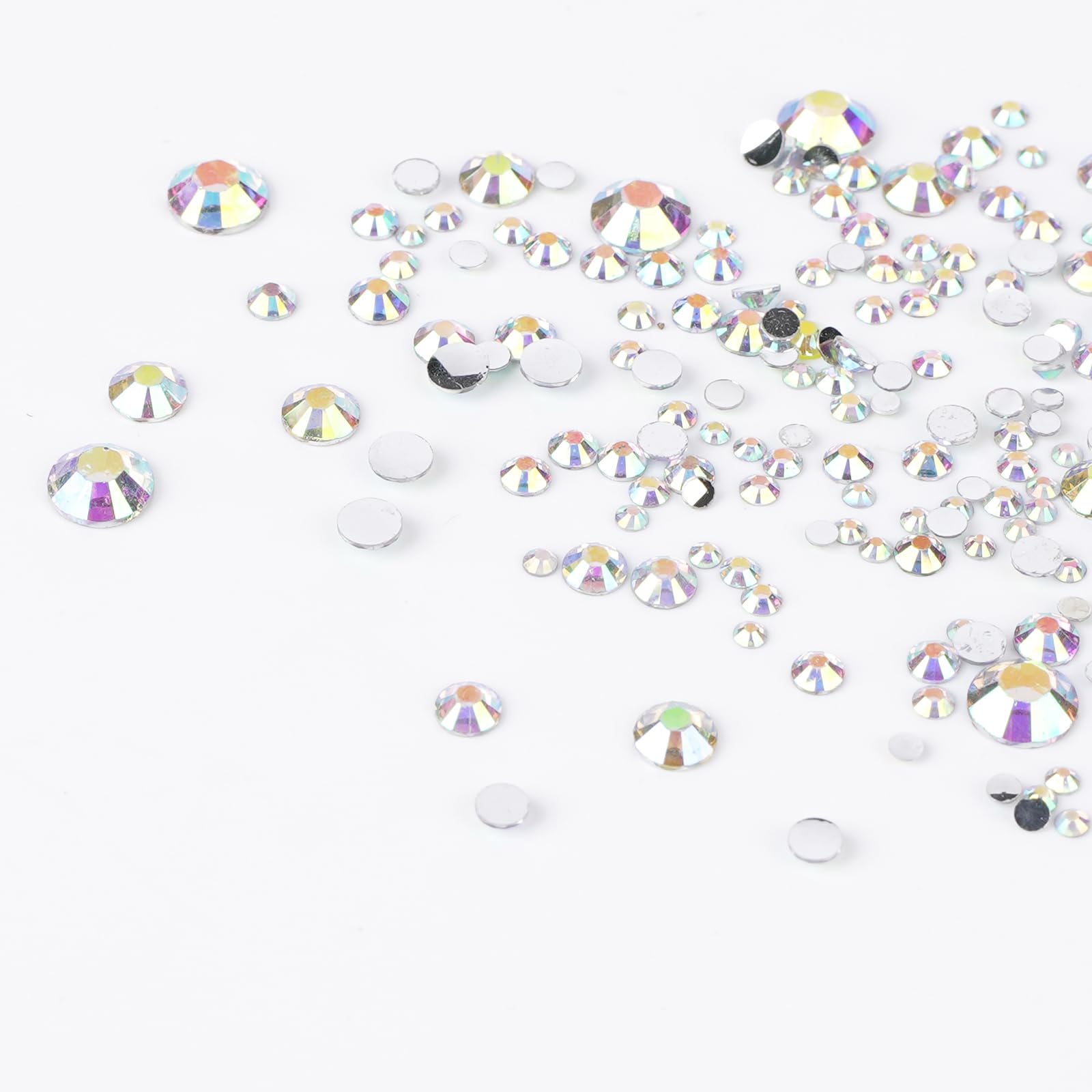 Canvalite 1500Pcs Rhinestones Flat Back Gems, Nail Rhinestones Nail Art Gems With Pick Up Tweezers And Rhinestone Picker Dotting