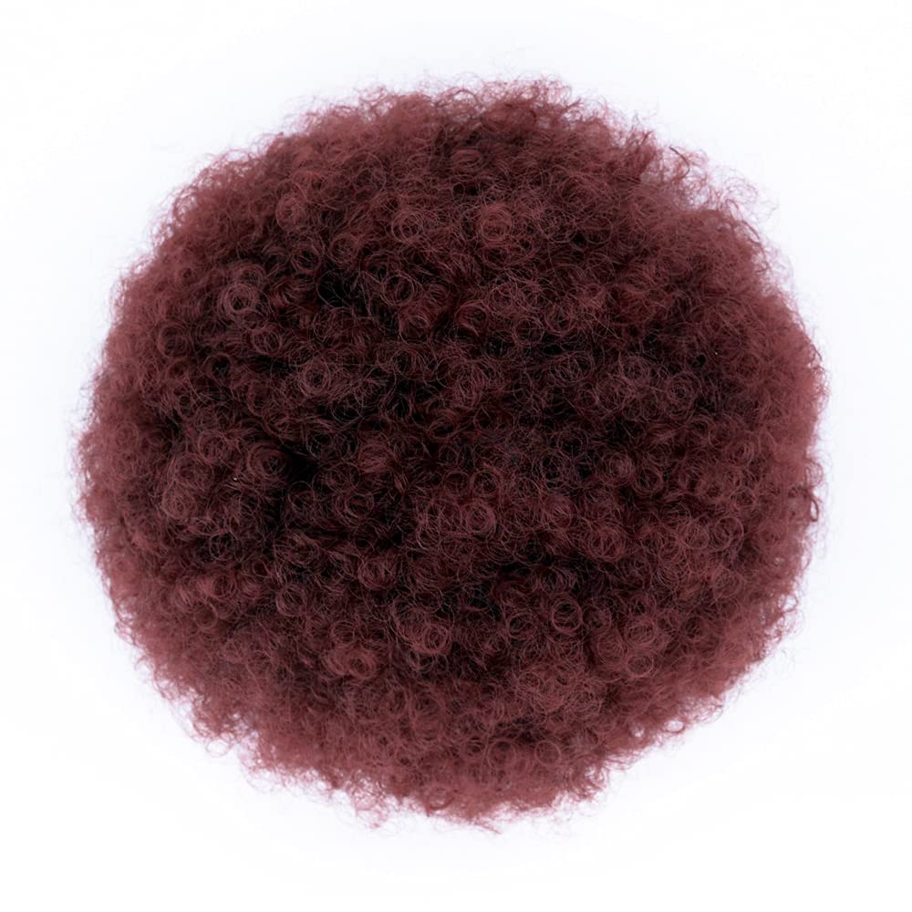 Yinmei Baibian Large Afro Puff Drawstring Ponytail Kinky Curly High Puff Ponytails Bun Hairpiece Synthetic Kanekalon African Ame