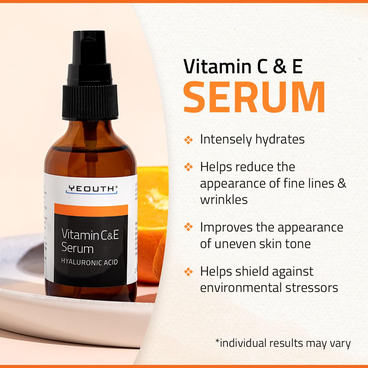 YEOUTH Vitamin c Serum for Face, Anti Aging Serum, Vitamin c Face Serum with Hyaluronic Acid, Vitamin c Serum Dark Spots & Wrink