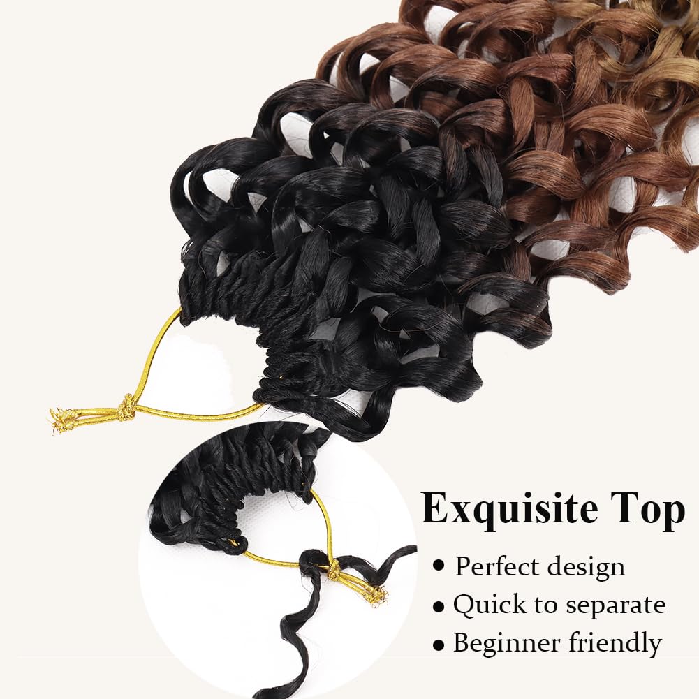 Gogo Curl Crochet Hair 7 Packs Water Wave Crochet Hair For Women 8 Inch Short Curly Crochet Braids Hair Deep Wave Braiding Hair