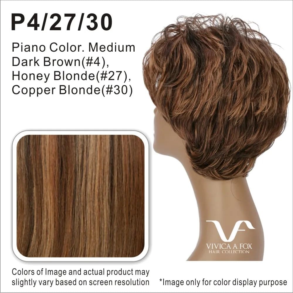 Vivica A. Fox H222-V Premium Human Hair, PS Cap Wig in Color P42730