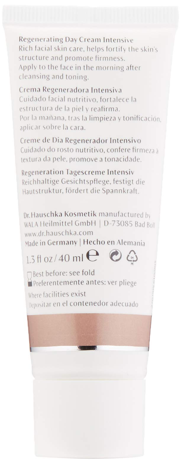 Dr. Hauschka Regenerating Day Cream Intensive, rich facial skin care, helps fortify the skin's structure and promote firmness, 1