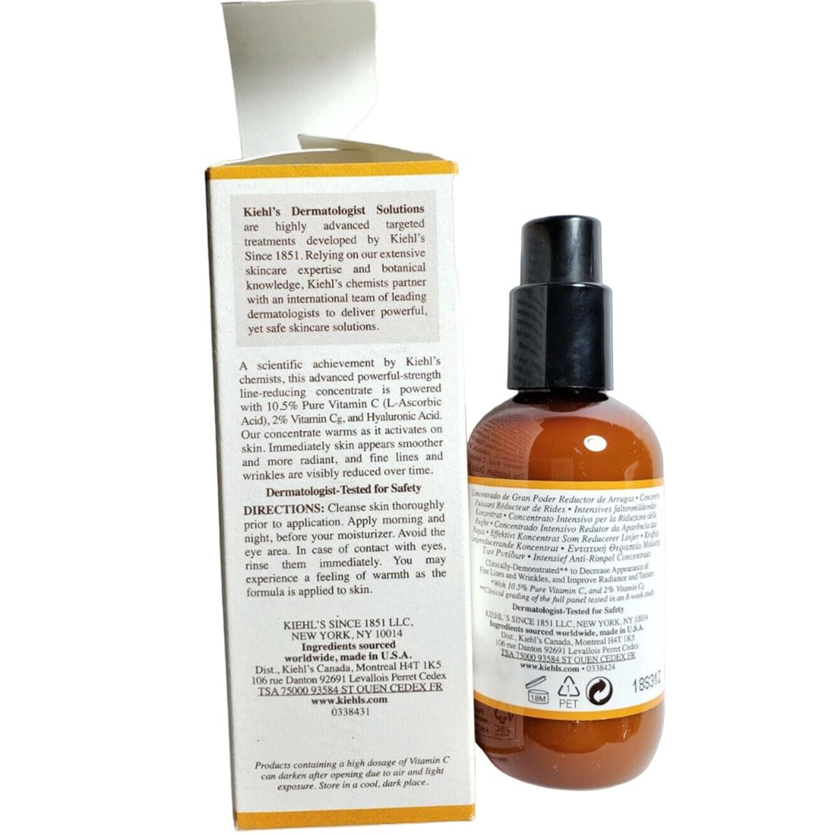 Kiehl'S Powerful-Strength 12.5% Vitamin C Serum, Line-Reducing Concentrate For Face, Boosts Radiance & Firmness, Smooths & Plump