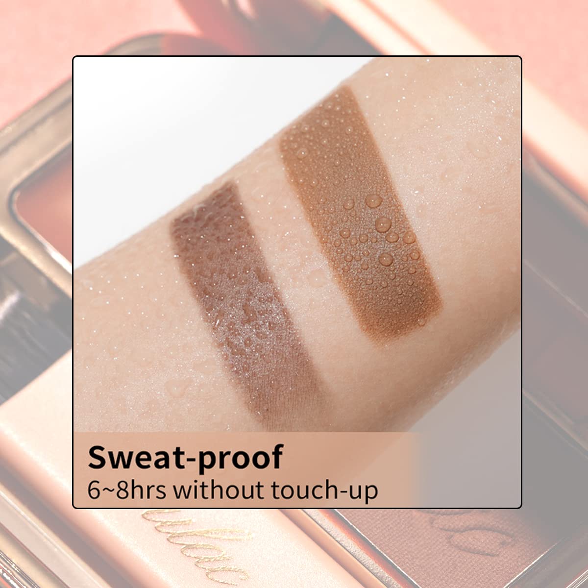 Oulac Waterproof Brown Eyebrow Powder Kit With Brow Brush 2 In1 Long Lasting Instant Eyebrow Pomade & Powder Natural Makeup For