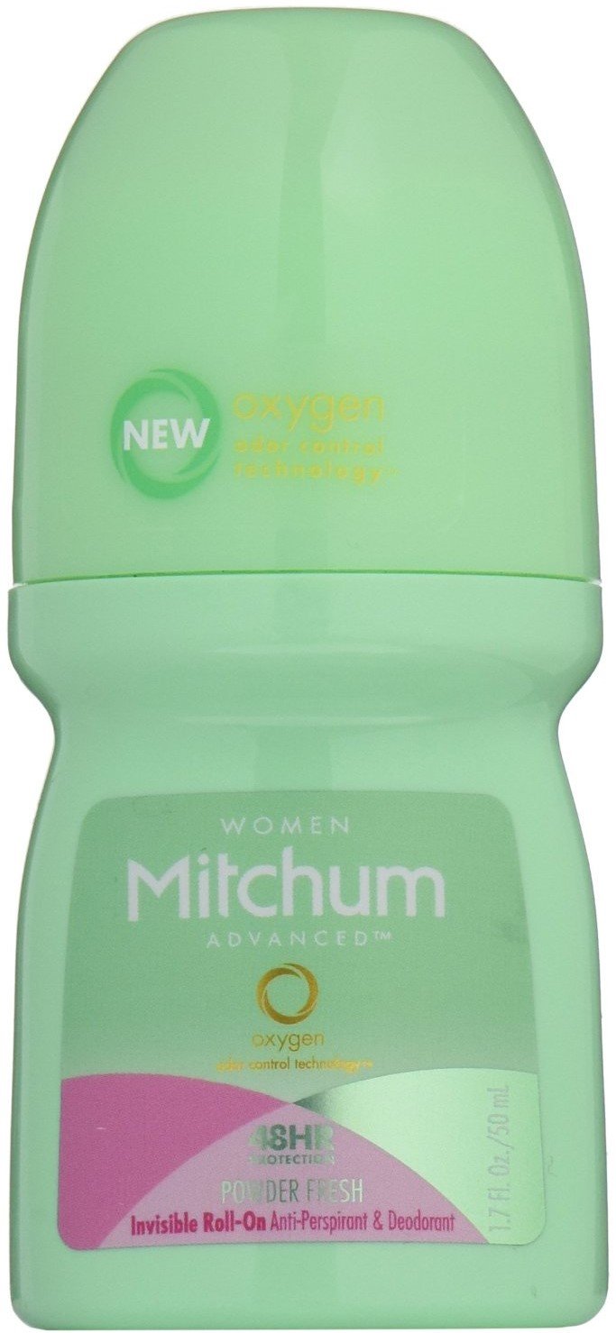 Mitchum Women Invisible Roll-On, Powder Fresh 1.7 Oz (Pack Of 5)