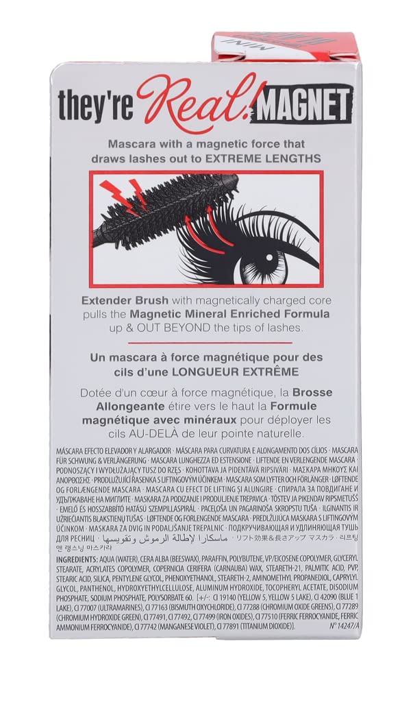 Benefit Cosmetics Mini Theyre Real Magnet Extreme Lengthening Mascara Supercharged Black