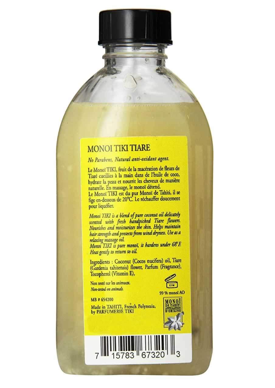 Monoi Tiki Tahiti - Tiare Coconut Oil - Original Tahitian Gardenia Fragrance - For Hydrated Skin And Hair - 4 Fl. Oz. (Pack Of 2