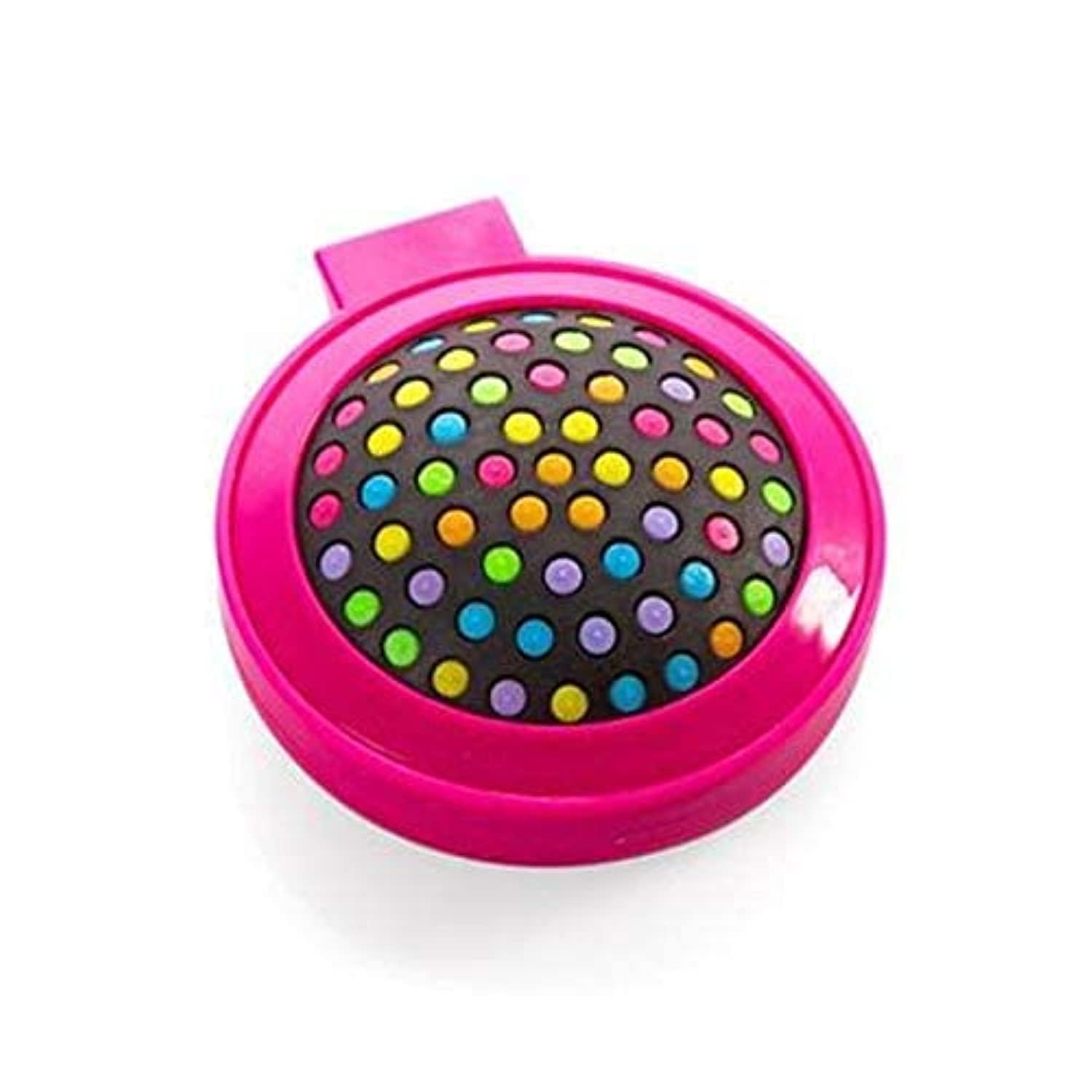 Alexvyan Pink Round Travel Mini Hair Comb With Make Up Mirror Pocket Hair Brush Folding Hair Brush For Travel,Gift For Friends, 