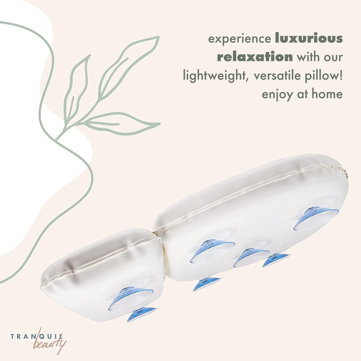 Bath Pillow | Best Bath Pillows For Head And Neck With 7 Suction Cups | Luxury Bath Cushion For Ergonomic Headrest & Back Suppor