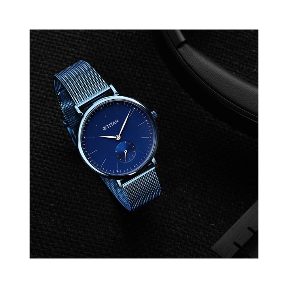 Titan Analog Blue Dial WomenS Watch-95142Qm01/Np95142Qm01, Blue, Blue, Modern