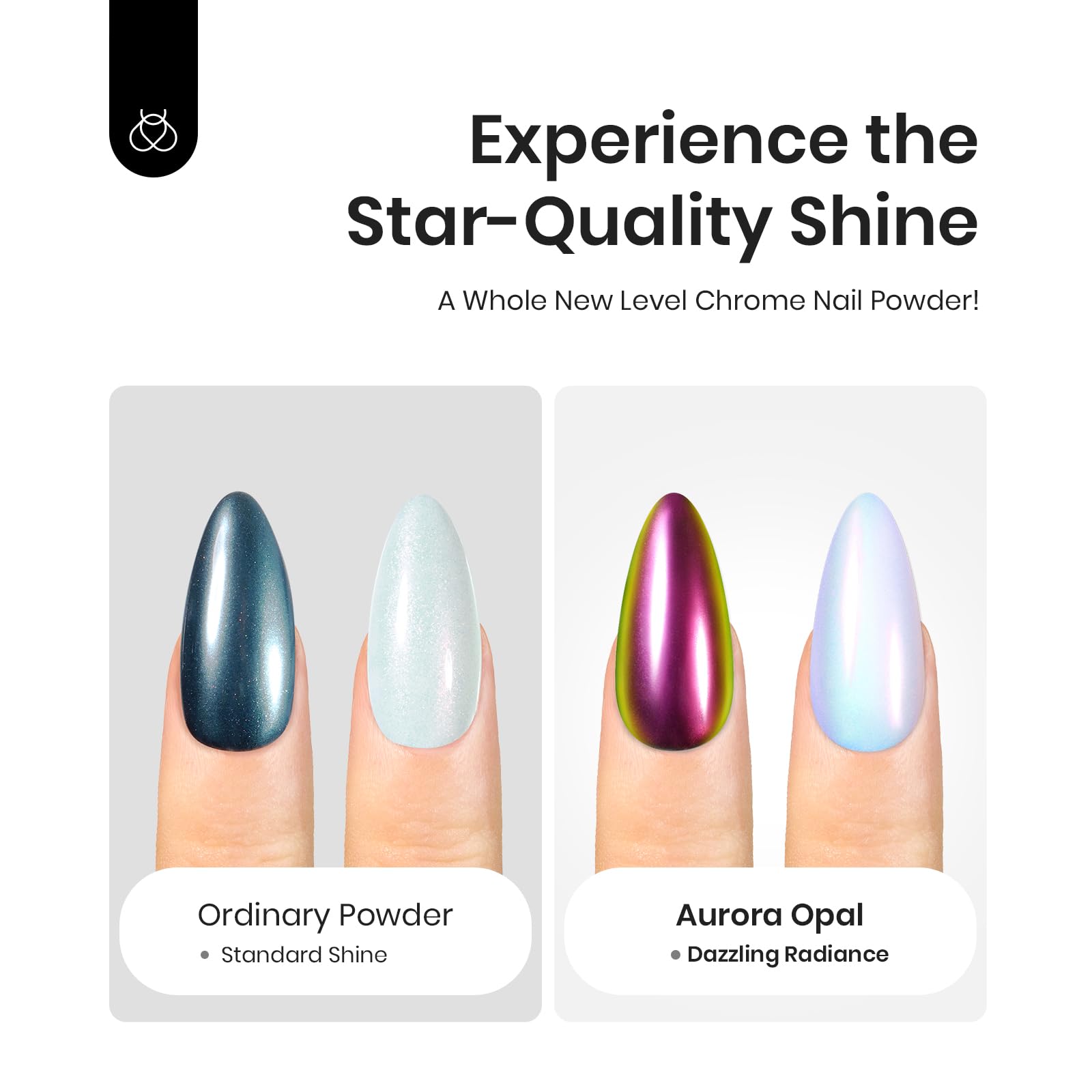 Beetles Chrome Nail Powder Mirror Effect Glazed Aurora Opal Chrome Powder For Gel Nails Unicorn Chrome Powder Manicure Diy Nail
