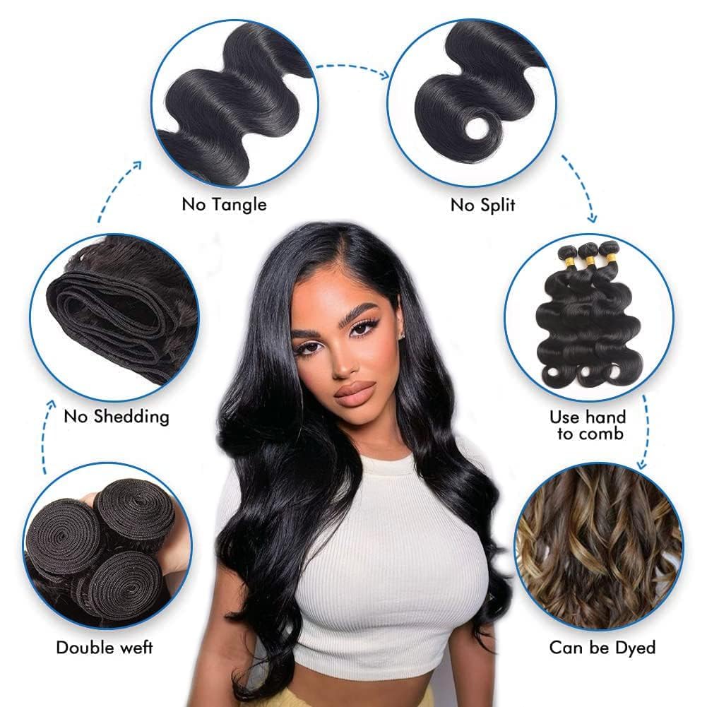 Body Wave 1 Bundles 100% Human Hair Unprocessed Brazilian Body Wave 1 Bundle Human Hair Natural Black Color Brazilian Body Wave
