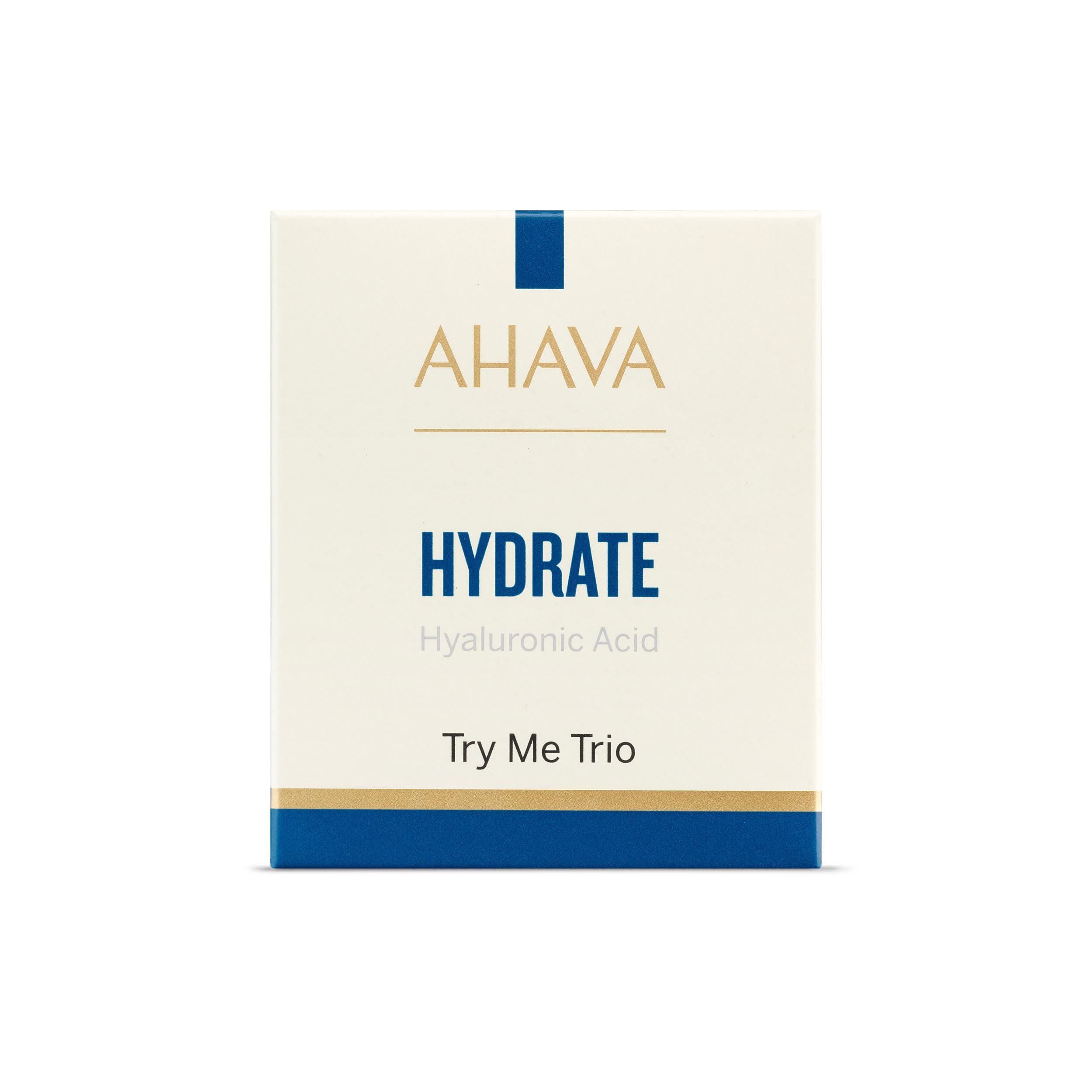 AHAVA Hyaluronic Acid Hydrate Sachet Kit - HA Serum, Leave on Mask & 24/7 Face Cream, Boosts Hydration, Long Time Wrinkle Preven