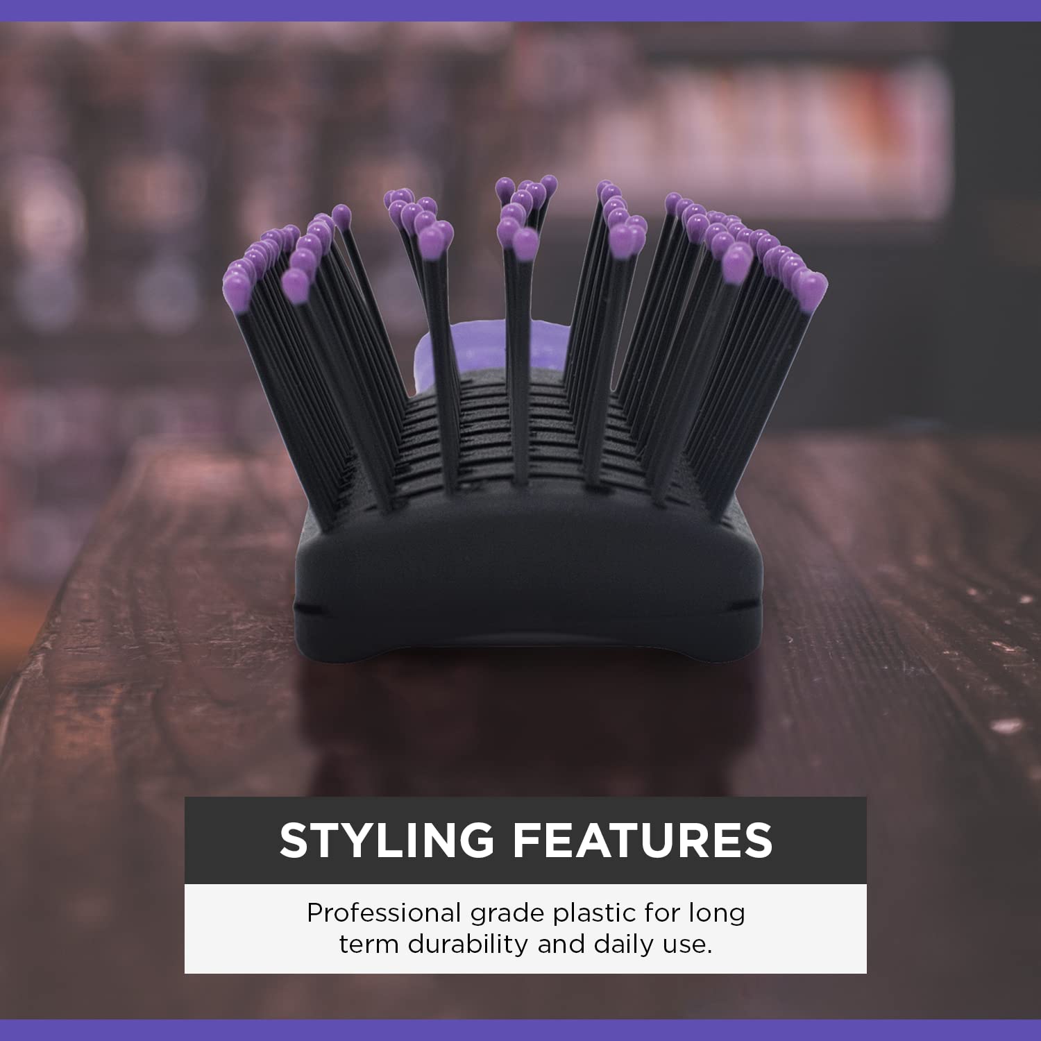 Spornette Anti Static Vent Brush #9000-MF (PURPLE) Styling, Smoothing, Straightening & Blow Drying Hair Quickly With No Static -