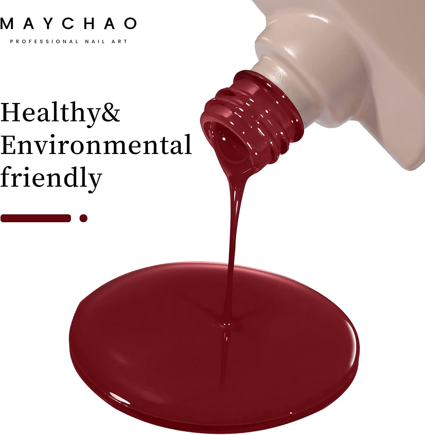 Maychao 15Ml Gel Nail Polish 1Pc Burgundy Red Gel Polish Soak Off Uv Led Nail Polish Nail Art Starter Manicure Salon Diy At Home