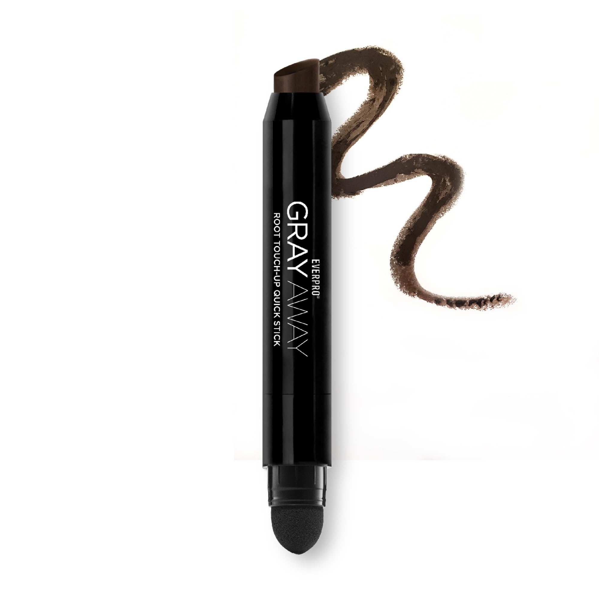 Everpro Gray Away Root Touchup Quick Stick Black/Dark Brown 0.10 Ounce (3ml) (2 Pack)