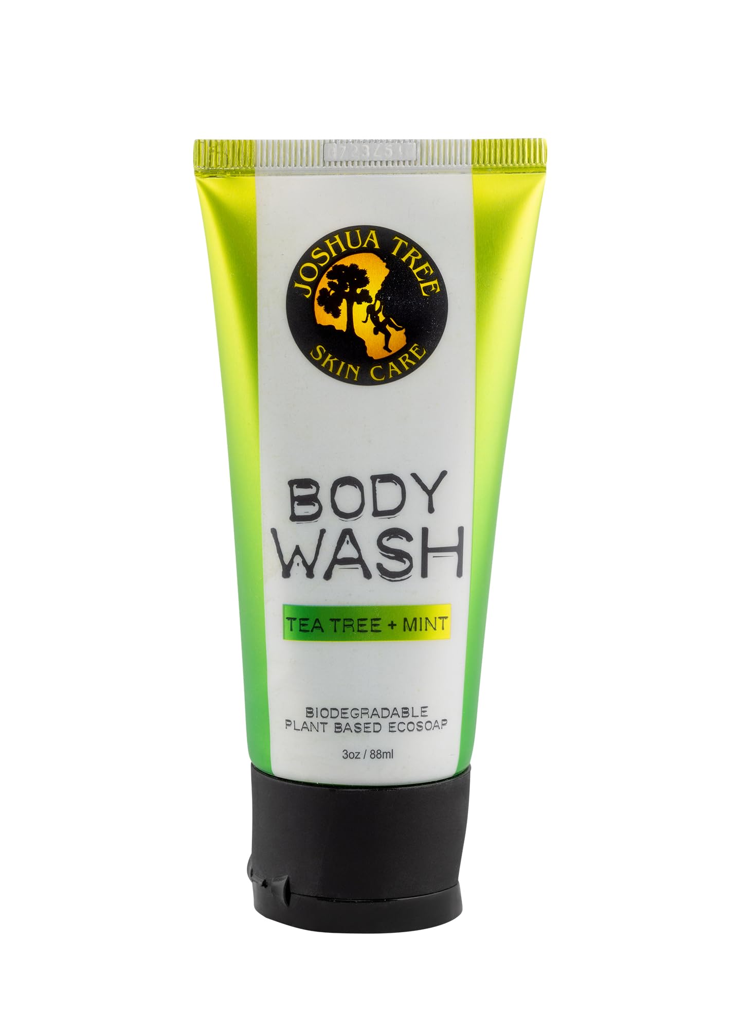 Joshua Tree 3 oz. Body Wash, Shampoo - Biodegradable Plant Based Eco Soap with Organic Ingredients (Tea Tree + Mint)