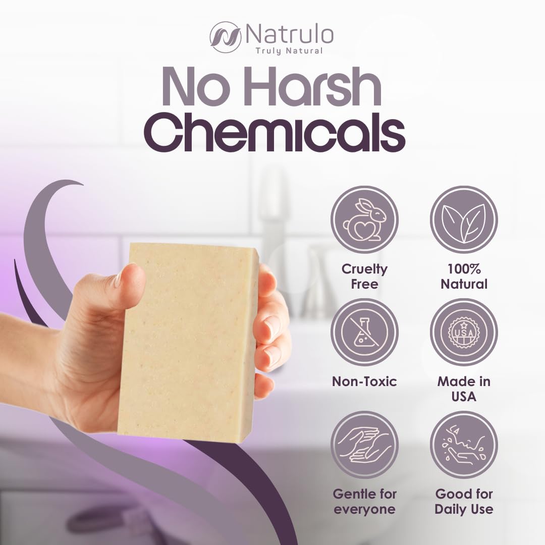 Eczema Soap Bar For Face And Body - All Natural Dermatitis, Psoriasis Treatment For Dry Itchy Flaky Skin Relief - Gentle Detoxif