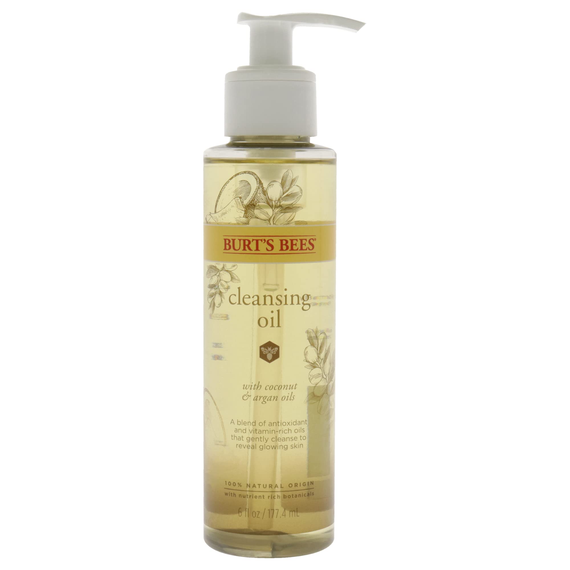 Burts Bees 100% Natural Facial Cleansing Oil for Normal to Dry Skin, 6 Oz (Package May Vary)