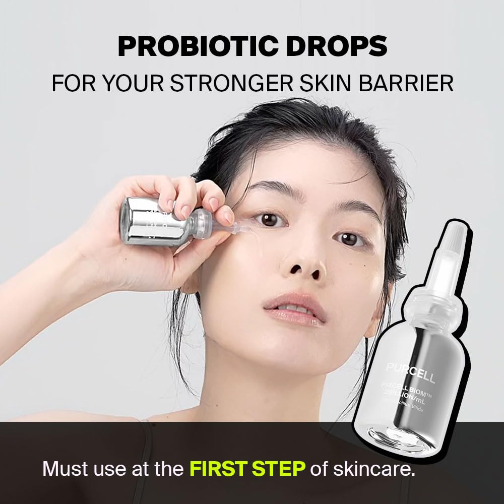 Purcell Pixcell Biom 2B/Ml - Restores Skin Barrier With Bifida, Lactobacillus Ferment Lysate, Korean Probiotic Drops For Acne Pr