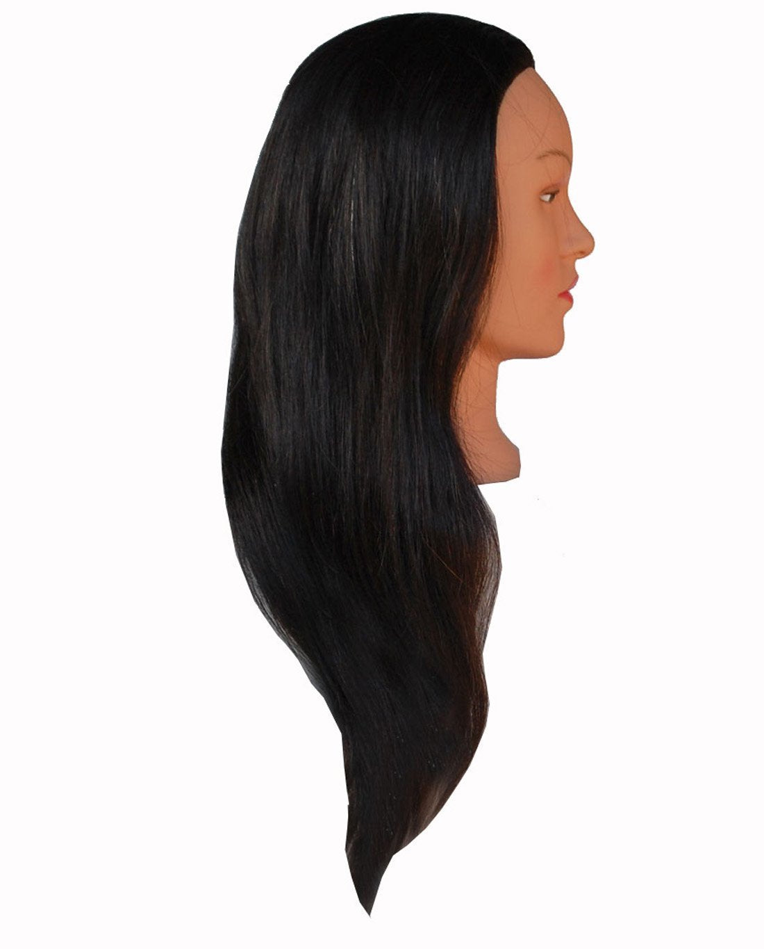 Bellrino 24 Training Head Cosmetology Mannequin Manikin with 100% Human Hair with Table Clamp - Lindsey