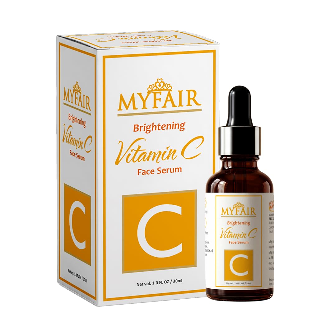 Myfair Brightening Vitamin C Face Serum For Glowing Skin | Vitamin C Serum For Dark Spots, Pigmentation & Uneven Skin Tone | Hyd