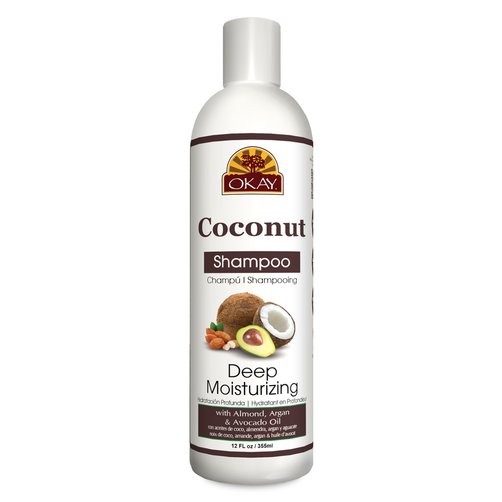 OKAY COCONUT OIL DEEP MOISTURIZING SHAMPOO 12oz / 355ml