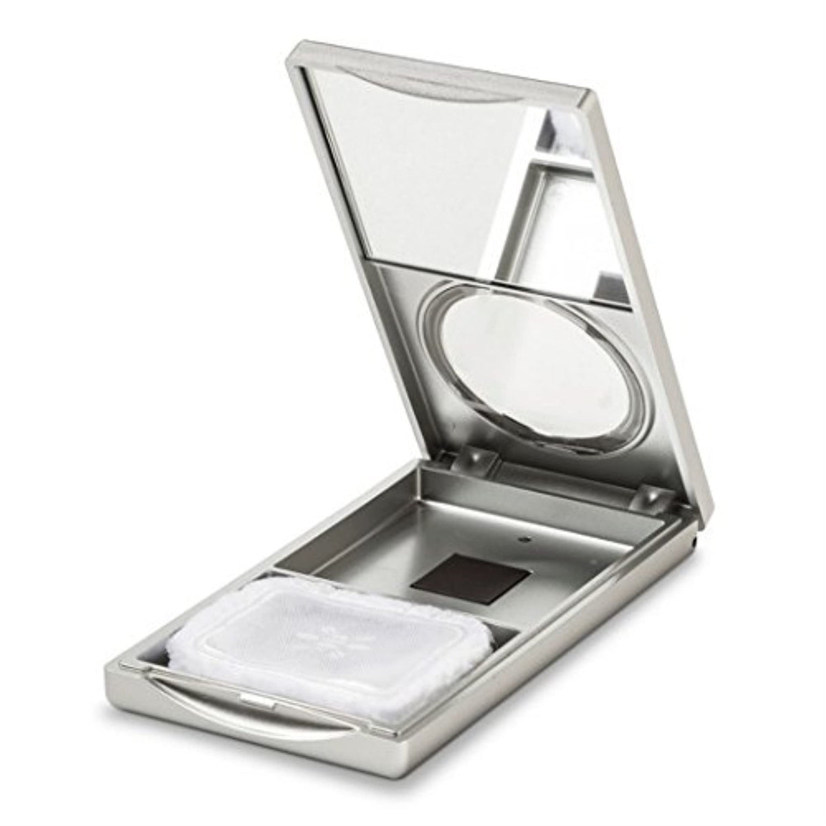 Honeybee Gardens Refillable Pressed Mineral Powder Foundation Compact With Puff & Mirror (Sold Empty) - Eco-Friendly, Travel-Fri