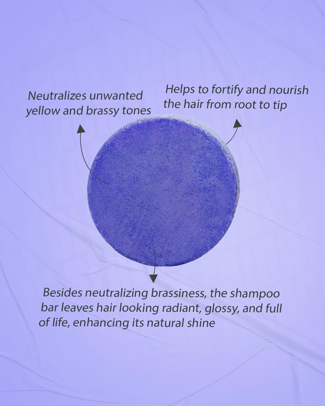 Biotin-Infused Purple Shampoo Bar for Blonde Hair - Natural Toning, Brightening and Strengthening Shampoo Blonde, Lightened & Gr
