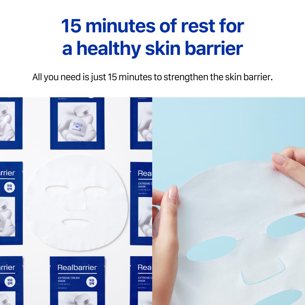 Real Barrier Extreme Cream Face Mask x 10ea | Skin Barrier Repair | Face Mask Skin Care | Moisturizing Relief Skin Care Solution