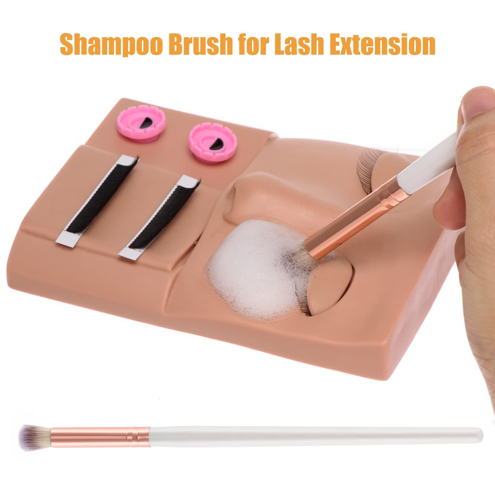 Ekysso 5 Pieces Lash Shampoo Cleansing Brush For Eyelash Extensions, Lash Cleanser For Lash Extension Brush, Eyelash Cleaning Br