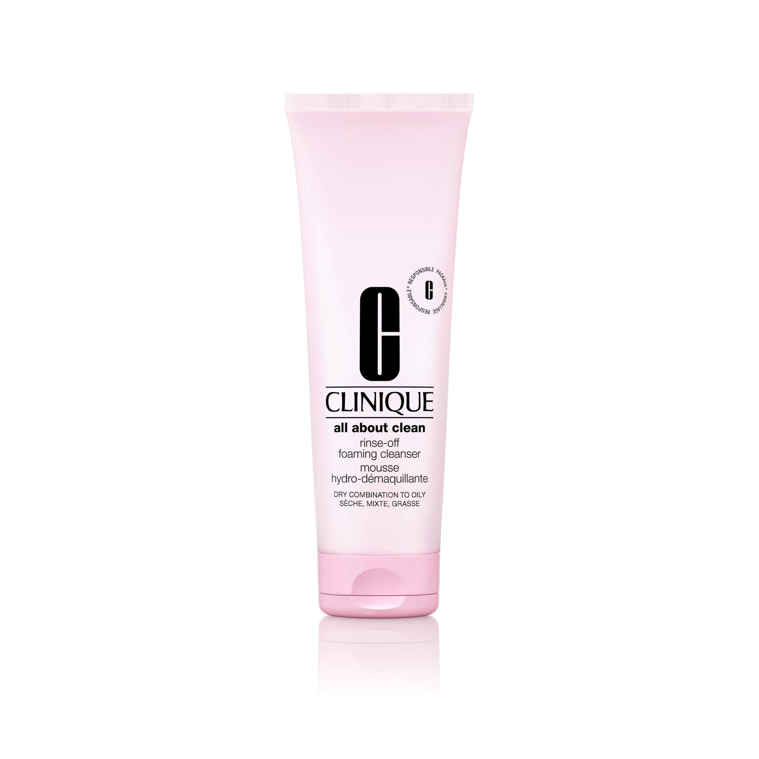 Clinique All About Clean Rinse-Off Foaming Face Wash | Face Cleanser With Hyaluronic Acid + Glycerin For Oily Skin Types | Disso