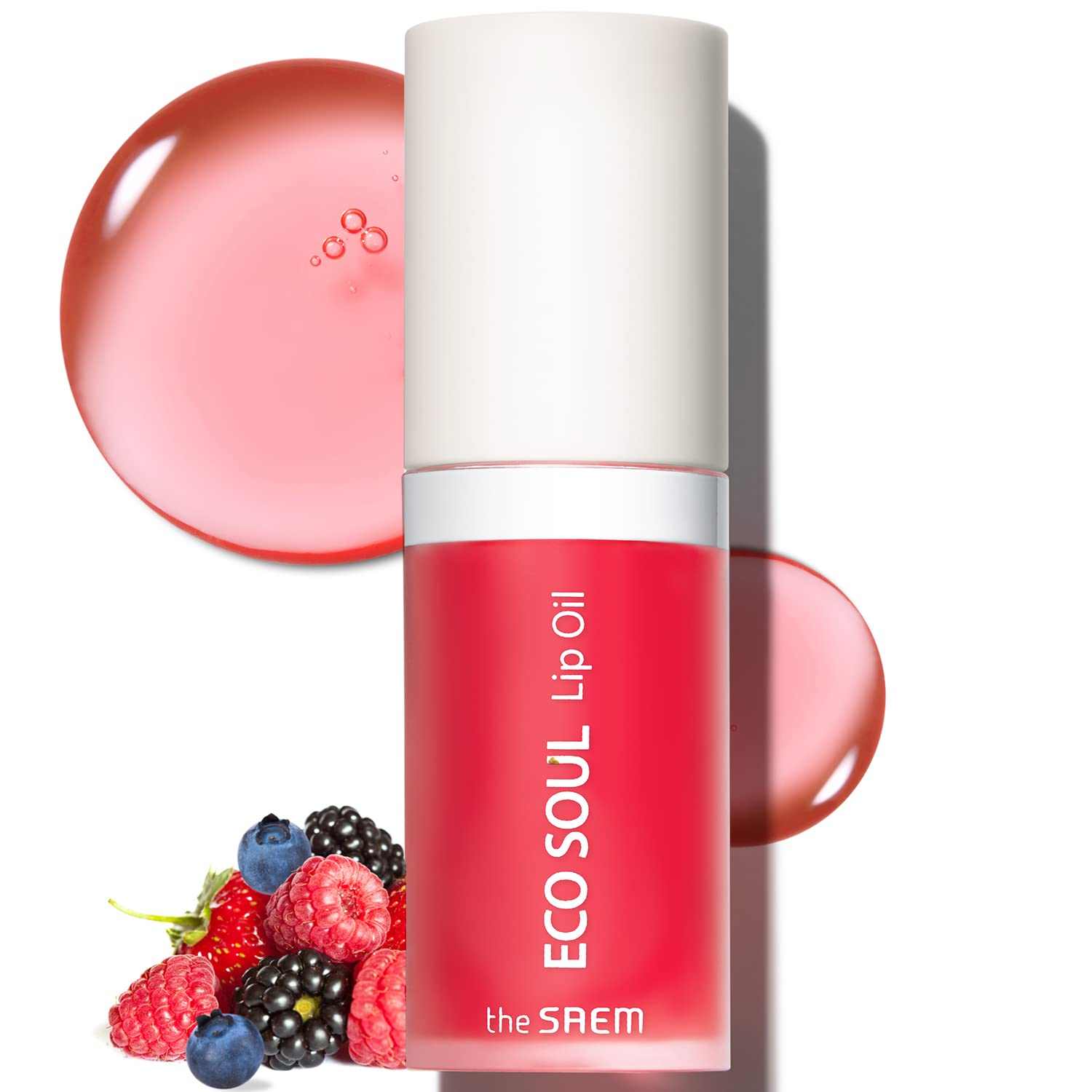 Thesaem Eco Soul Lip Oil 02 Berry - Plumping & Hydrating Lip Oil To Nourish & Moisturize Lips - Berry Extract & Rose Water - Lip