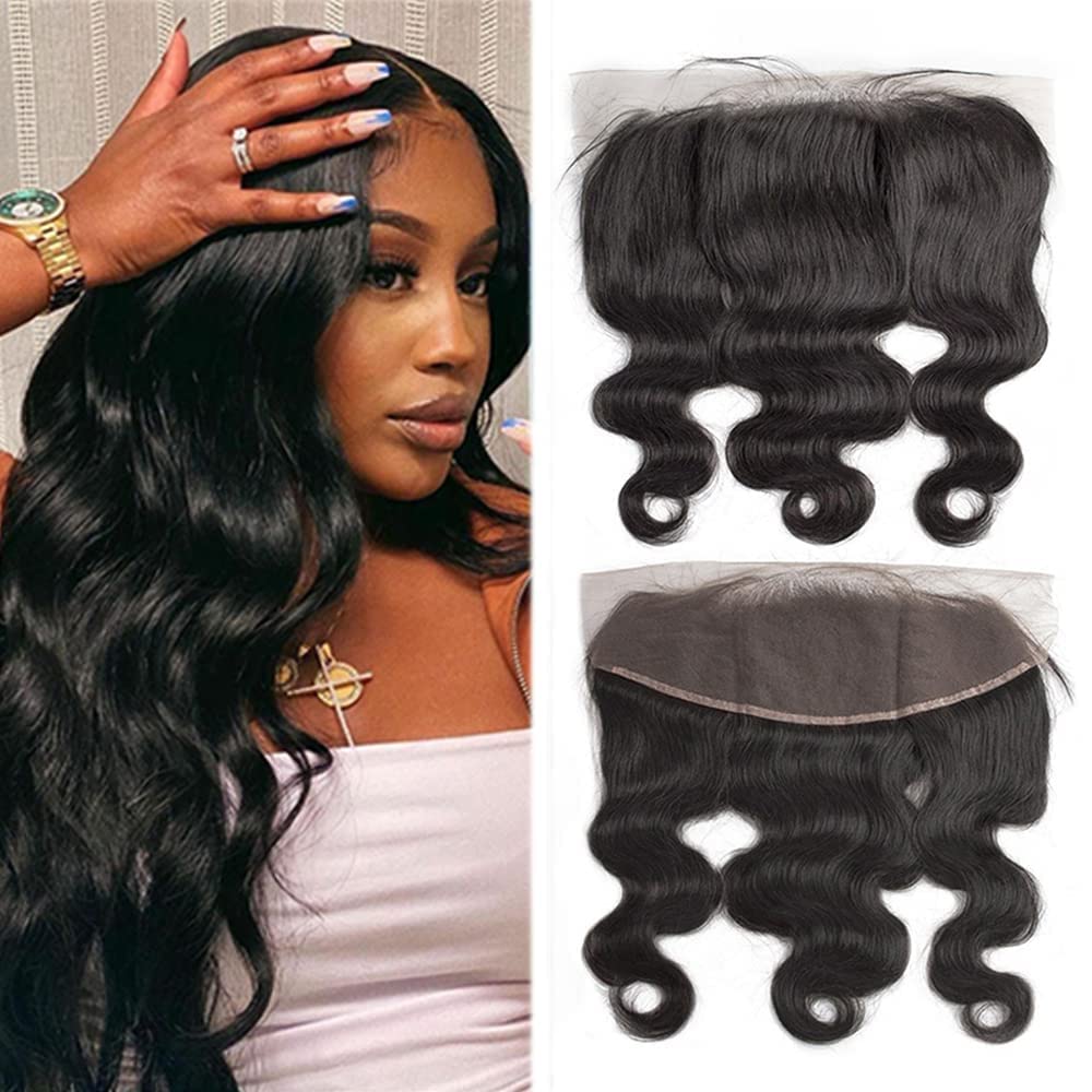 Human Hair 13X4 Body Wave Frontal Ear To Ear Free Part With Baby Hair Lace Frontal Closure Swiss Lace Long Virgin Brazilian Huma