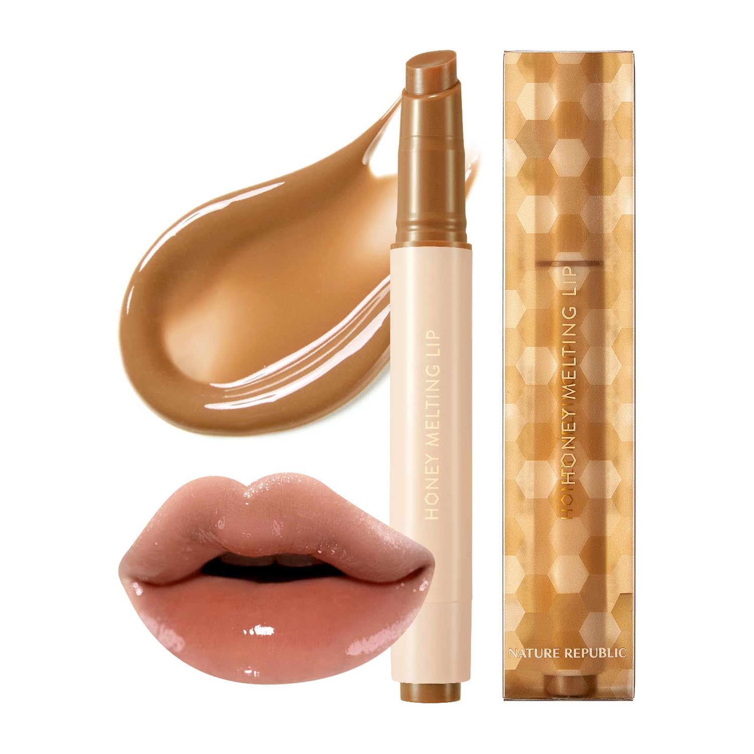 Nature Republic Honey Melting Lip (00 Chai Milk Tea) Soft Lip Stick,Korean Lip, Lip Gloss, Glow Lip, Glossy, Lip Balm, Lip Crayo