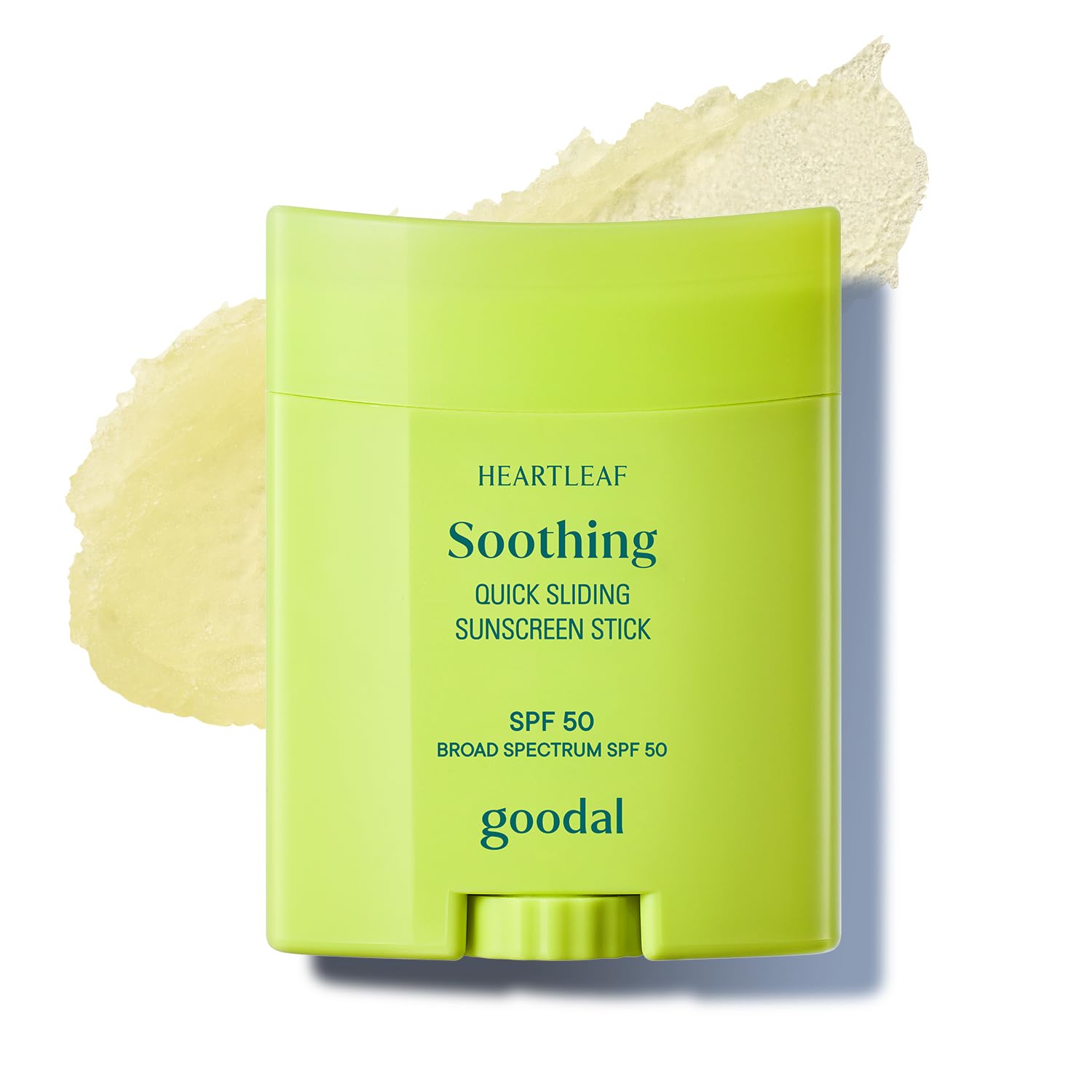 GOODAL Heartleaf Soothing Quick Sliding Sunscreen Stick, Broad Spectrum SPF 50, Lightweight Korean Sun Stick for Face & Body, No