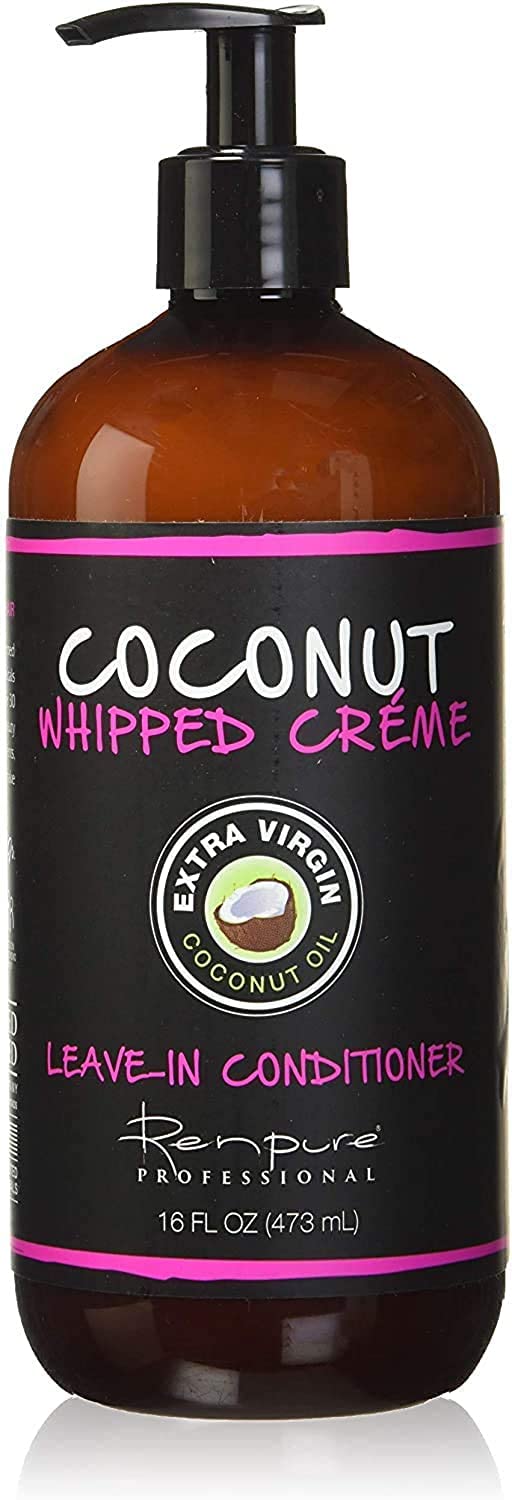 RENPURE Coconut Whipped Creme Leave-In Conditioner, Basic, 16 Fl Oz - Nourishing Hair Care Solution