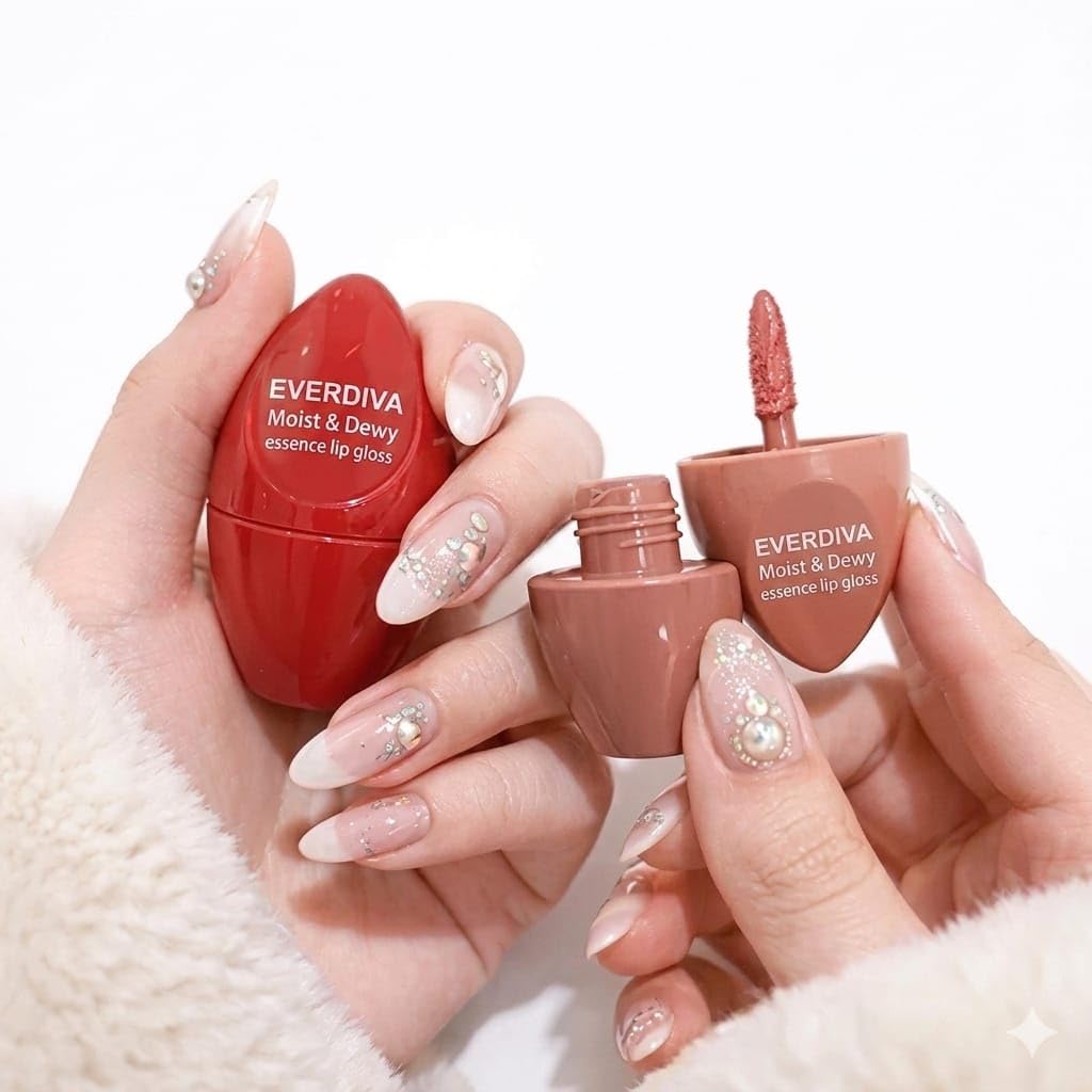 2 Pcs EggShaped Lip Gloss Set For Girls & Women | Cute Multicolor Glossy Lipstick Combo | Hydrating, Shiny Finish Lip Gloss | P