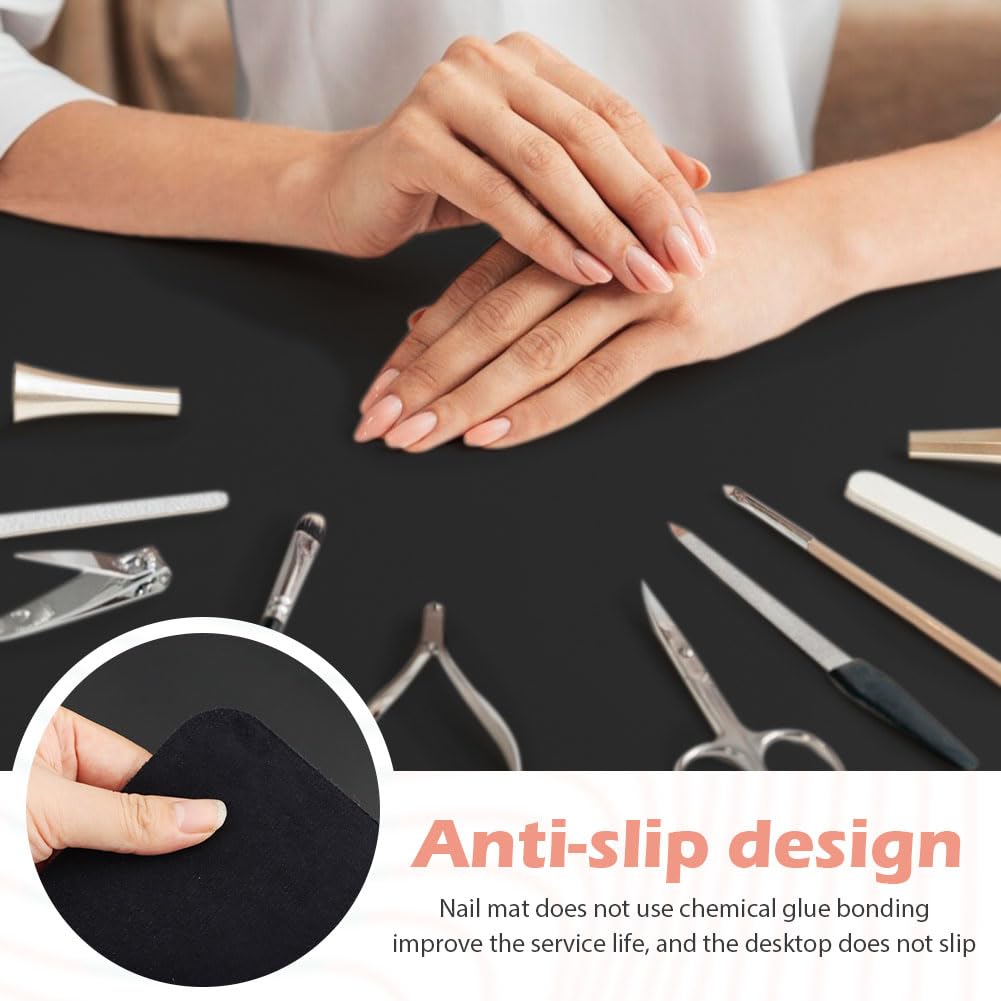 23.62x15.75 Inch Nail Art Table Mat(Nail Mat Only), Foldable Manicure Mat Nail Polish Mat for Nail Arm Rest, Manicure Pad Nail T