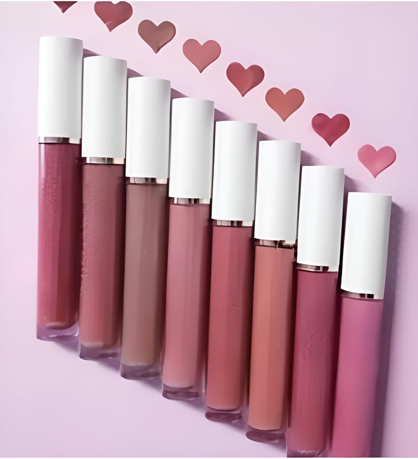 Glowhouse Fab Lipstiks Combo Pack Of 8 Liquid Mini Lipstick Matte Edition & Glow Red Lipstick Pack Of 8 Glossy Lipstick For Wome