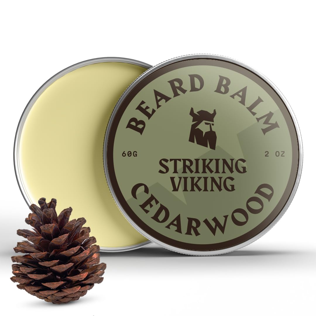 Beard Balm For Men - Leave In Beard Conditioner - Scented Beard Styling Balm Made With Naturally Derived Beard Butter, Argan & J