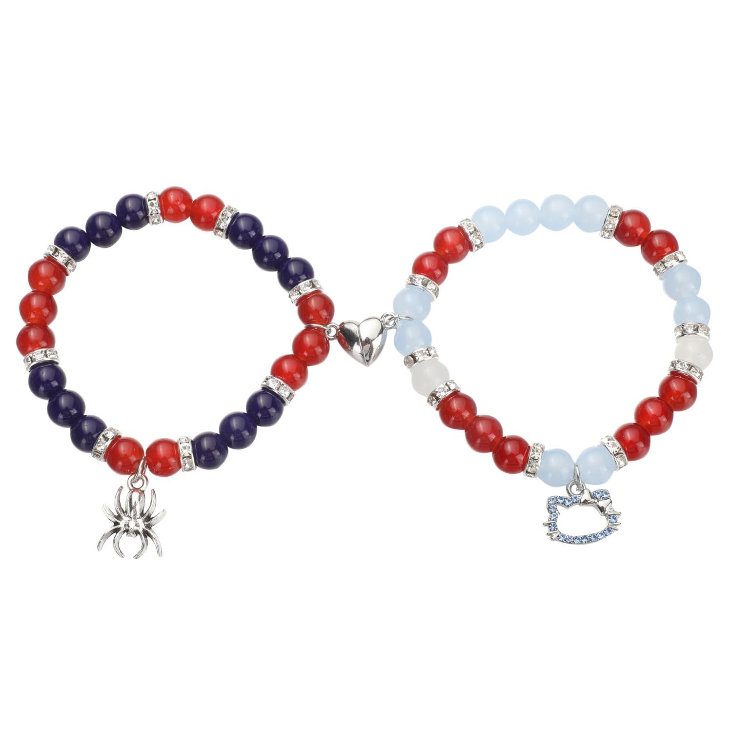 Spider Friendship Bracelets For Him And Her Bf And Gf Relationship Bracelets For Couples Matching Best Friend Magnetic Bracelets