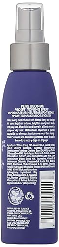 Surface Hair Pure Blonde Violet Leave-In Toning Spray, Tone Enhancer and Treatment, Eliminates Brassy Yellow Tones - Ligtens Blo