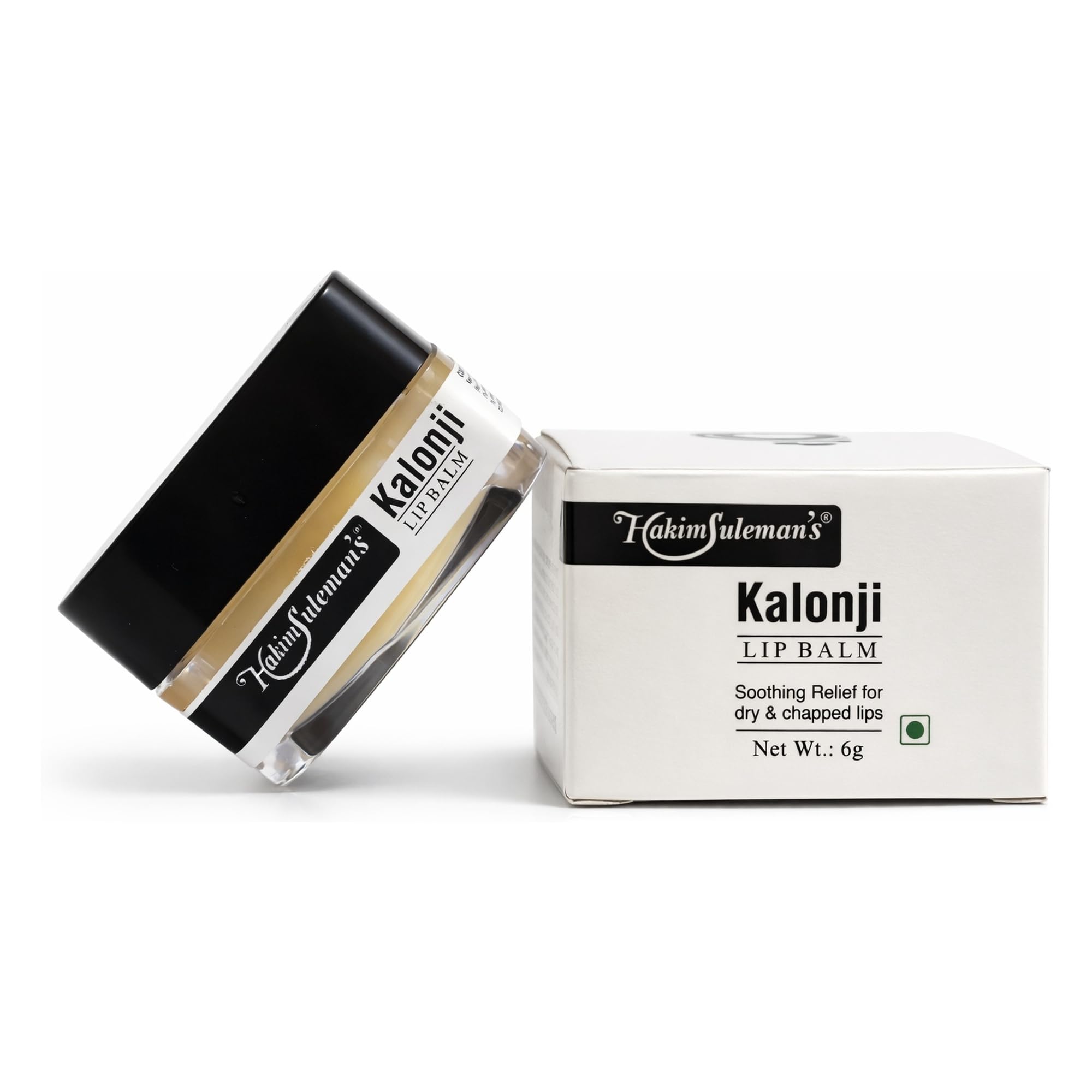 Hakim SulemanS Kalonji Lip Balm  Natural Nourishment With Black Seed Oil  Heals Dry & Chapped Lips | 100% Herbal, ChemicalFr